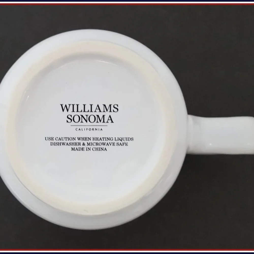 NEW RARE Williams Sonoma American Flag Mug 15 OZ Stoneware